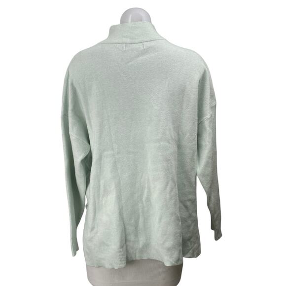 Stradivarius Women's Light Green Turtlemeck Long Sleeve Knit Sweater Top Size S - Picture 3 of 5